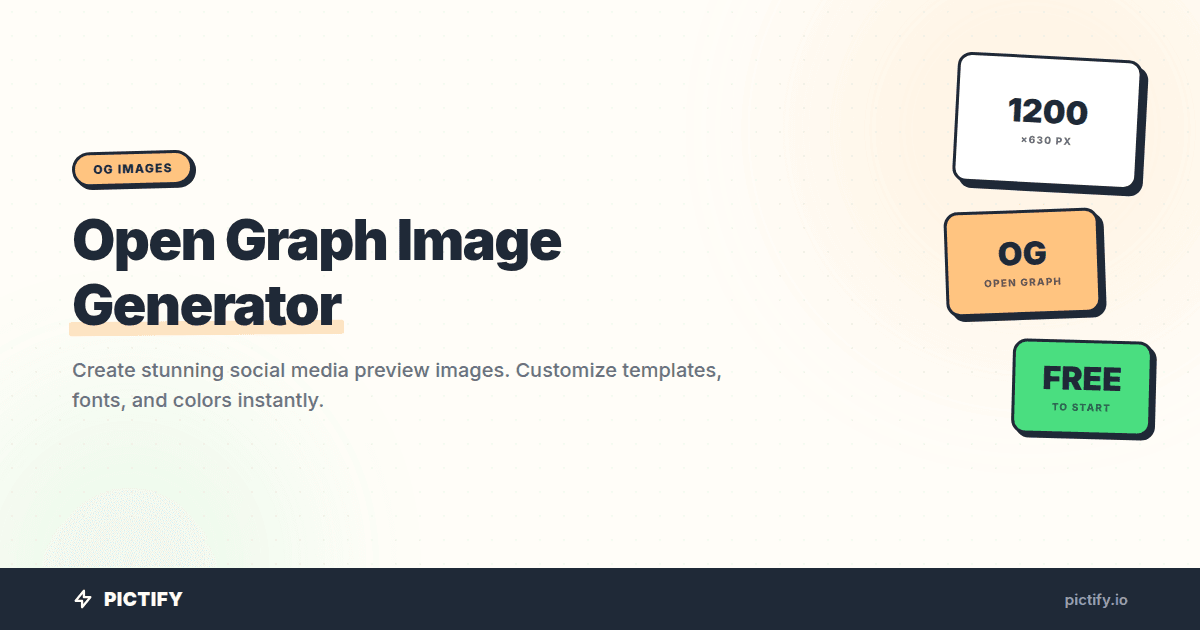 Free OG Image Generator — Create Open Graph Images in Seconds | Pictify