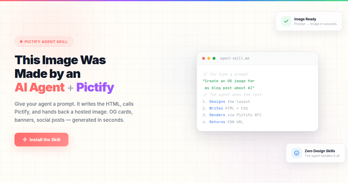 Pictify Agent Skill