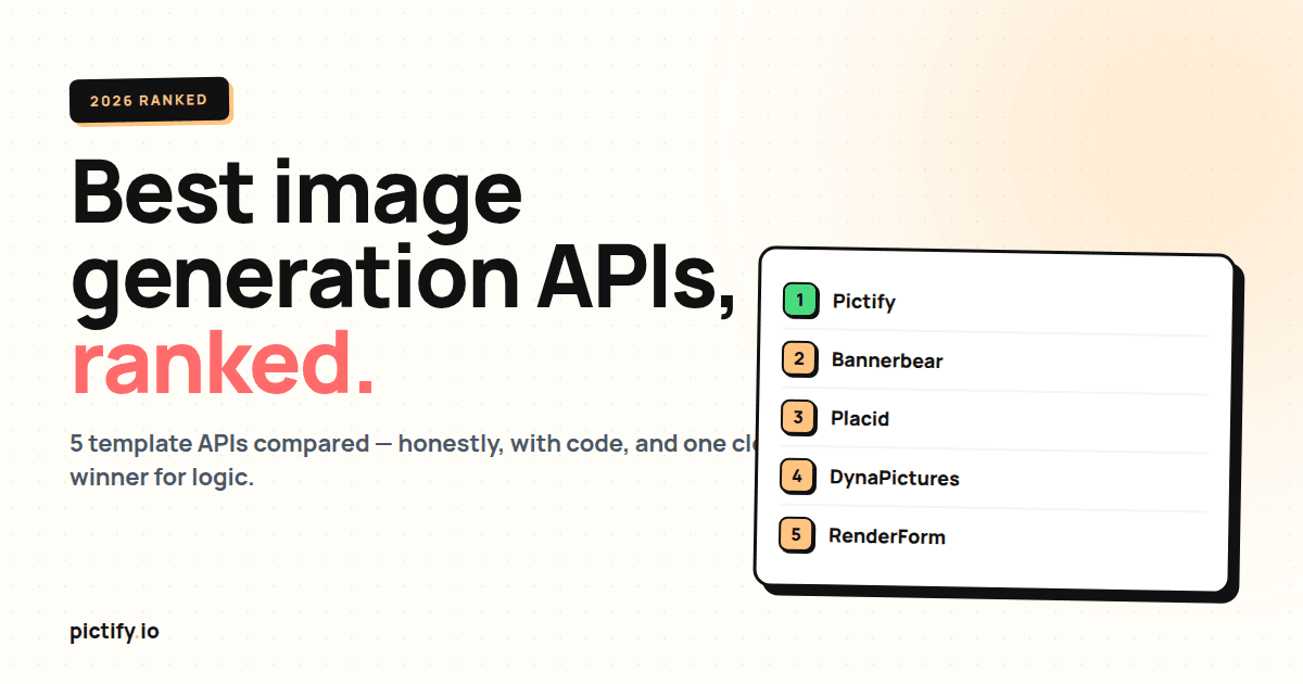 Best Image Generation APIs, Ranked (2026)