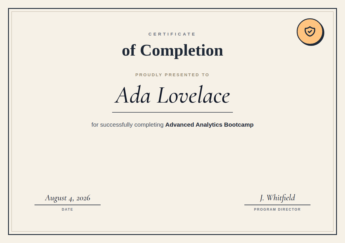 Certificate